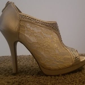 Lace Peeptoe Bootie